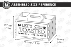 S'mores Station Box with Handle Laser Cut | S'mores Basket Product Image 3