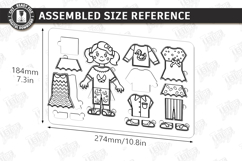 Dress Up Doll Puzzle Laser Cut|Kids Toys|Board Game|Girl SVG Product Image 3