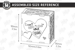 Galantines Day Photo Memory Box Laser Cut | Keepsake Box SVG Product Image 12