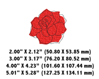 Red Rose, Machine Embroidery File Product Image 2