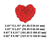 Red Rose, Machine Embroidery File Product Image 2