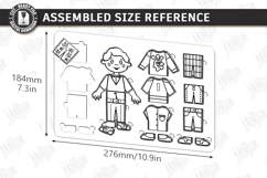 Dress Up Doll Puzzle Laser Cut|Kids Toys|Board Game|Boy SVG Product Image 3