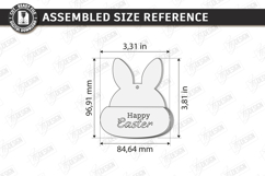 3D Easter Gift Tag Laser Cut | Basket Tag | Money Holder SVG Product Image 3