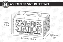 S'mores Station Box with Handle Laser Cut | S'mores Basket Product Image 2