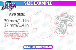 Aliens Pins Laser Cut Bundle,UFO and Extraterrestrial Design Product Image 2