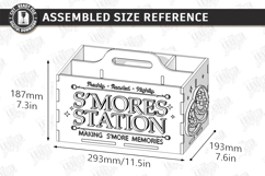 S'mores Station Box with Handle Laser Cut | S'mores Basket Product Image 2