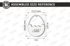 3D Easter Gift Tag Laser Cut | Basket Tag | Money Holder SVG Product Image 3