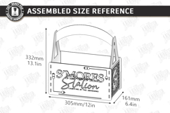 S'mores Station Box with Handle Laser Cut | S'mores Basket Product Image 2