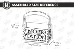 S'mores Station Box with Handle Laser Cut | S'mores Basket Product Image 2