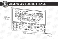Family Birthdays Calendar Laser Cut Bundle|Family Events SVG Product Image 9