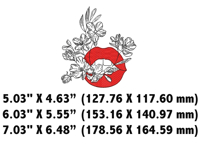 Floral lips Machine embroidery design Product Image 2