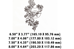 Floral lips Machine embroidery design Product Image 2