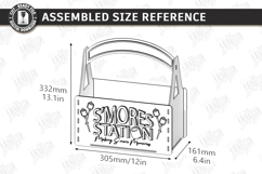 S'mores Station Box with Handle Laser Cut | S'mores Basket Product Image 2