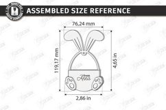 3D Easter Gift Tag Laser Cut | Basket Tag | Money Holder SVG Product Image 2