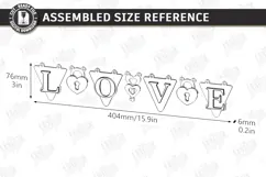 Valentine's Day Garland Laser Cut | Romantic Banner | Love Product Image 2