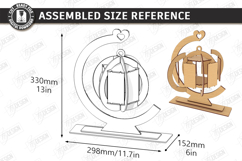 Valentine’s Day Hanging Lantern Laser Cut| Hanging Tea Light Product Image 2