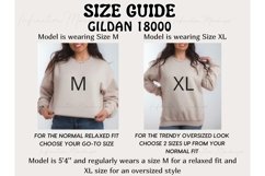 Size Chart Gildan 18000 Oversized size guide Product Image 1
