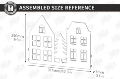 Christmas Village Laser Cut Bundle|Christmas Tree Skirt SVG Product Image 2