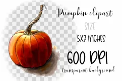 Pumpkin sublimation design | Pumpkin clipart PNG Product Image 2