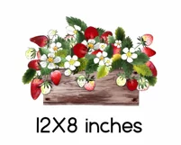 Strawberry clipart. Gardening sublimation. Summer fruit PNG Product Image 2