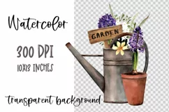 Watercolor spring garden clipart. Spring flowers Sublimation Product Image 2