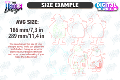 Christmas Characters Lanterns Laser Cut Bundle, Night Light Product Image 2