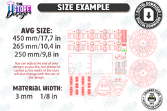 Mini Ferris Wheel Model Laser Cut|Christmas Decorations SVG Product Image 2