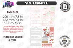 Valentine's Bench Sign with Mini Elements Laser Cut Bundle Product Image 2