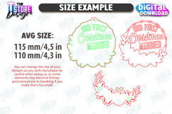 Christmas Wreath Ornament Laser Cut Bundle, Wooden Tree Toys Product Image 2