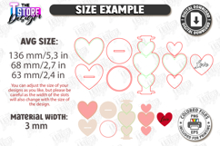 Valentine&#039;s Day Candle Column Holders Laser Cut Bundle| Love Product Image 2