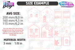 3D Gingerbread Decorative Houses Laser Cut Bundle, Christmas Product Image 10
