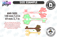 Santa&#039;s Magic Key Laser Cut Bundle | Christmas Ornaments SVG Product Image 2