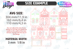3D Gingerbread Decorative House Laser Cut, Christmas Decor Product Image 3