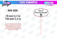 Funny Plant Stakes Laser Cut Bundle, 3D Garden Stakes SVG Product Image 2