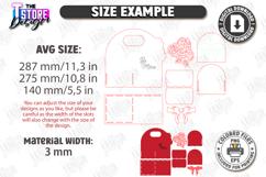 Valentine’s Bento Cake and Flower Holders Laser Cut Bundle Product Image 2