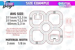 Wooden Toy Car Track Laser Cut, Kids Race Car Track Design Product Image 2