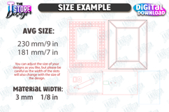 Photo Frames Laser Cut Bundle, Wooden Floral Picture Frames Product Image 2