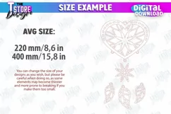 Heart Dream Catcher Laser Cut | Valentines Day Signs SVG Product Image 2