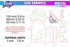Decorative Wooden Gnome Laser Cut Bundle, 3D Table Statuette Product Image 2