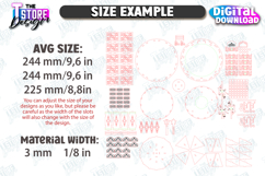 3D Christmas Carousel Laser Cut Design, Christmas Decoration Product Image 2