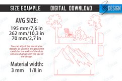 Camping Scene Laser Cut Bundle, Hike Designs, Mountains SVG Product Image 2