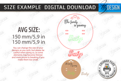 Pregnancy Test Reveal Disc Laser Cut Bundle | Keepsake SVG Product Image 2