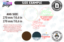Christmas Round Signs Laser Cut Bundle, Round Layered Signs Product Image 2