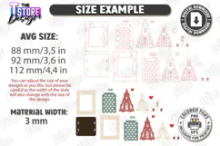Valentine's Day Candle House Laser Cut|Tea Candle Holder SVG Product Image 3