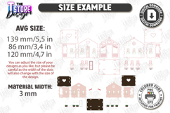 Valentine Candle Houses Laser Cut Bundle|Tea Candle Holders Product Image 4