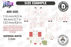 Valentine Candle Houses Laser Cut Bundle|Tea Candle Holders Product Image 5