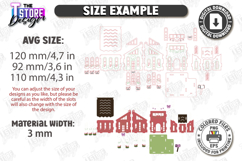 Valentine Candle Houses Laser Cut Bundle|Tea Candle Holders Product Image 2