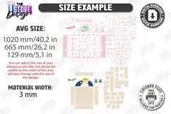 Christmas Advent Calendar Laser Cut |Christmas Village| Xmas Product Image 17