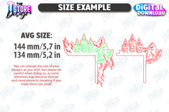 Christmas Door Corner Laser Cut Bundle, Xmas Trim Corner SVG Product Image 2