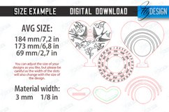 Valentine&#039;s Day Heart Perpetual Calendar Laser Cut Design Product Image 2
